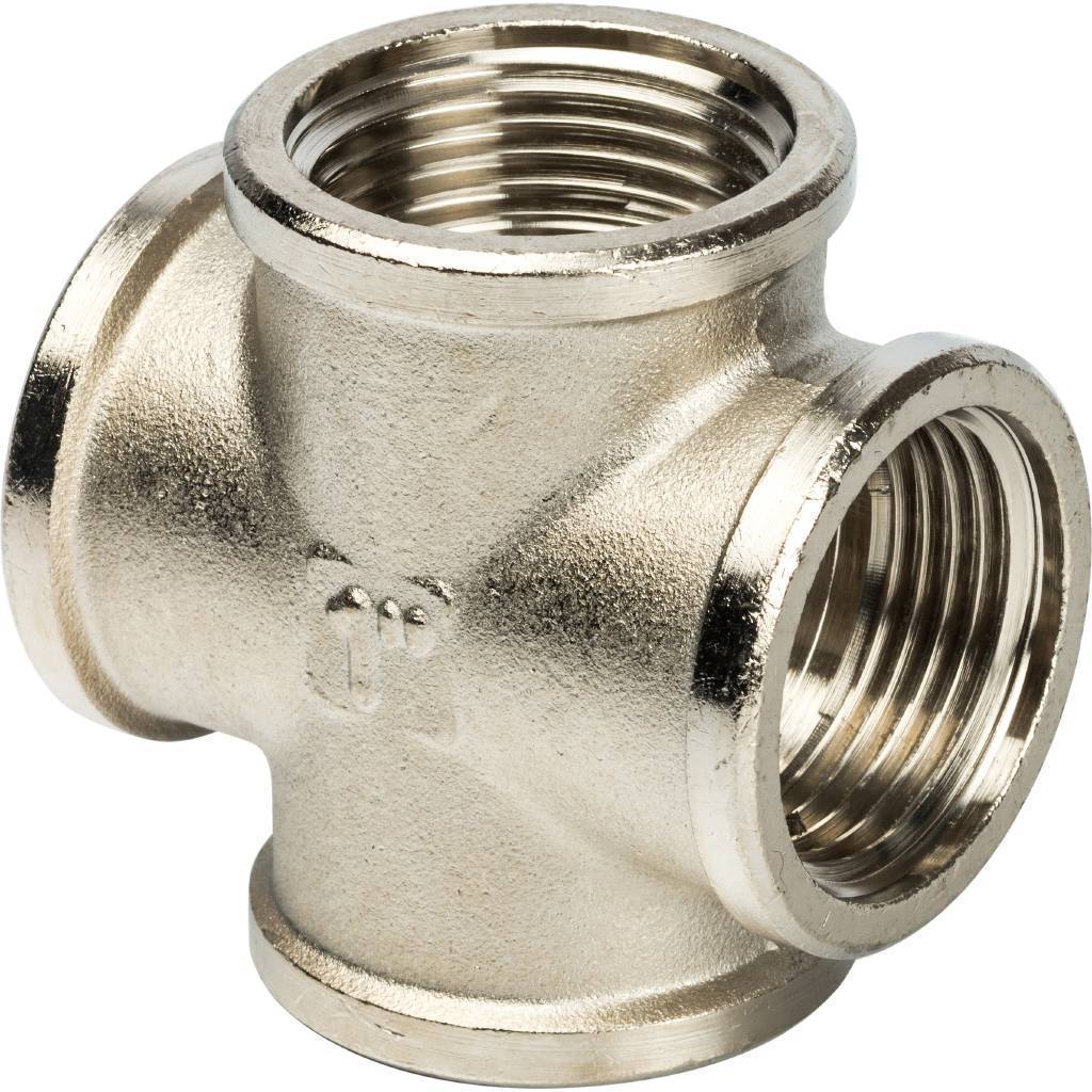 Купить SFT-0031-000001 STOUT  Крестовина ВВ никелированная 1" STOUT по лучшей цене с доставкой - интернет-магазин Прогрессивные решения