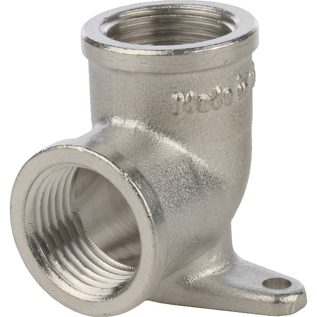 Купить SFT-0039-000012 STOUT  Угольник с креплением ВР никелированный 1/2 STOUT по лучшей цене с доставкой - интернет-магазин Прогрессивные решения