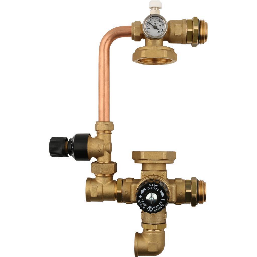 Купить *SDG-0020-002000 STOUT  Насосно-смесительный узел с термостатическим клапаном и байпасом, без насоса STOUT по лучшей цене с доставкой - интернет-магазин Прогрессивные решения