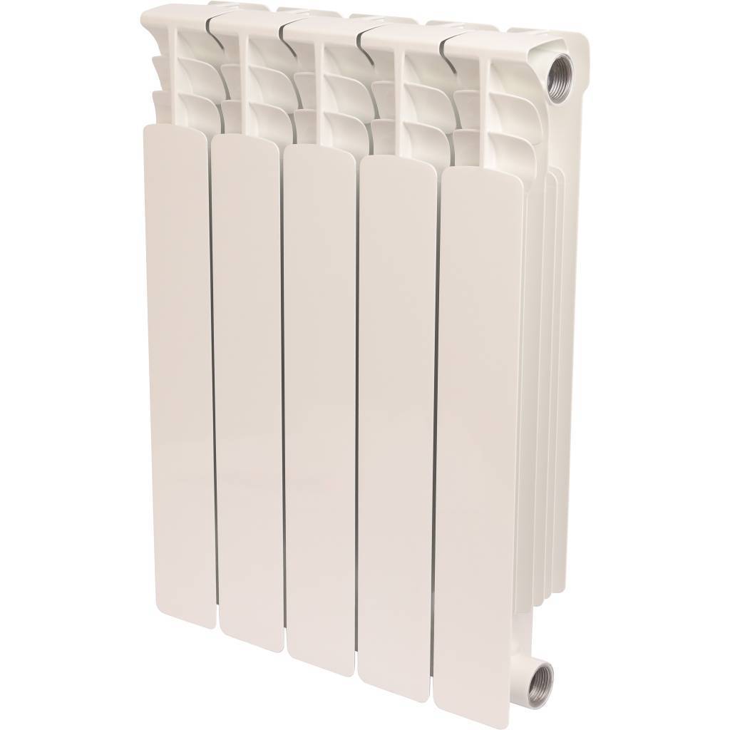 Купить SRB-0310-050005 STOUT  Space 500 5 секций радиатор биметаллический боковое подключение RAL9016 STOUT по лучшей цене с доставкой - интернет-магазин Прогрессивные решения