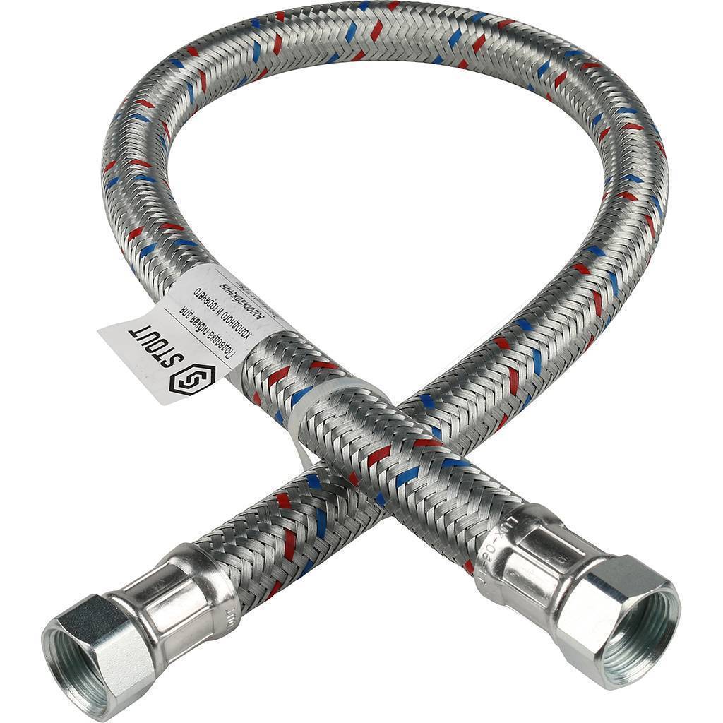 Купить SHF-0320-182020 STOUT SHF-ВВ Гибкая подводка для воды  ВР 3/4 х ВР 3/4,  длина 2000 мм STOUT по лучшей цене с доставкой - интернет-магазин Прогрессивные решения