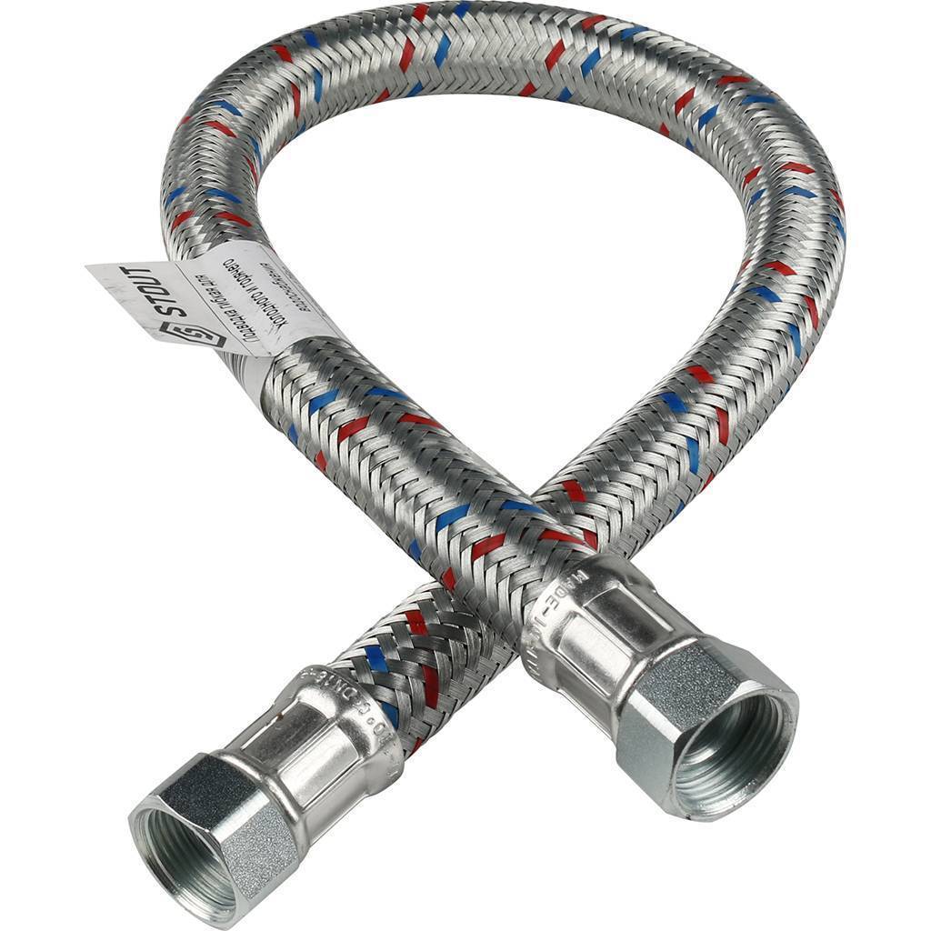 Купить SHF-0308-182020 STOUT SHF-ВВ Гибкая подводка для воды  ВР 3/4 х ВР 3/4,  длина 800 мм STOUT по лучшей цене с доставкой - интернет-магазин Прогрессивные решения