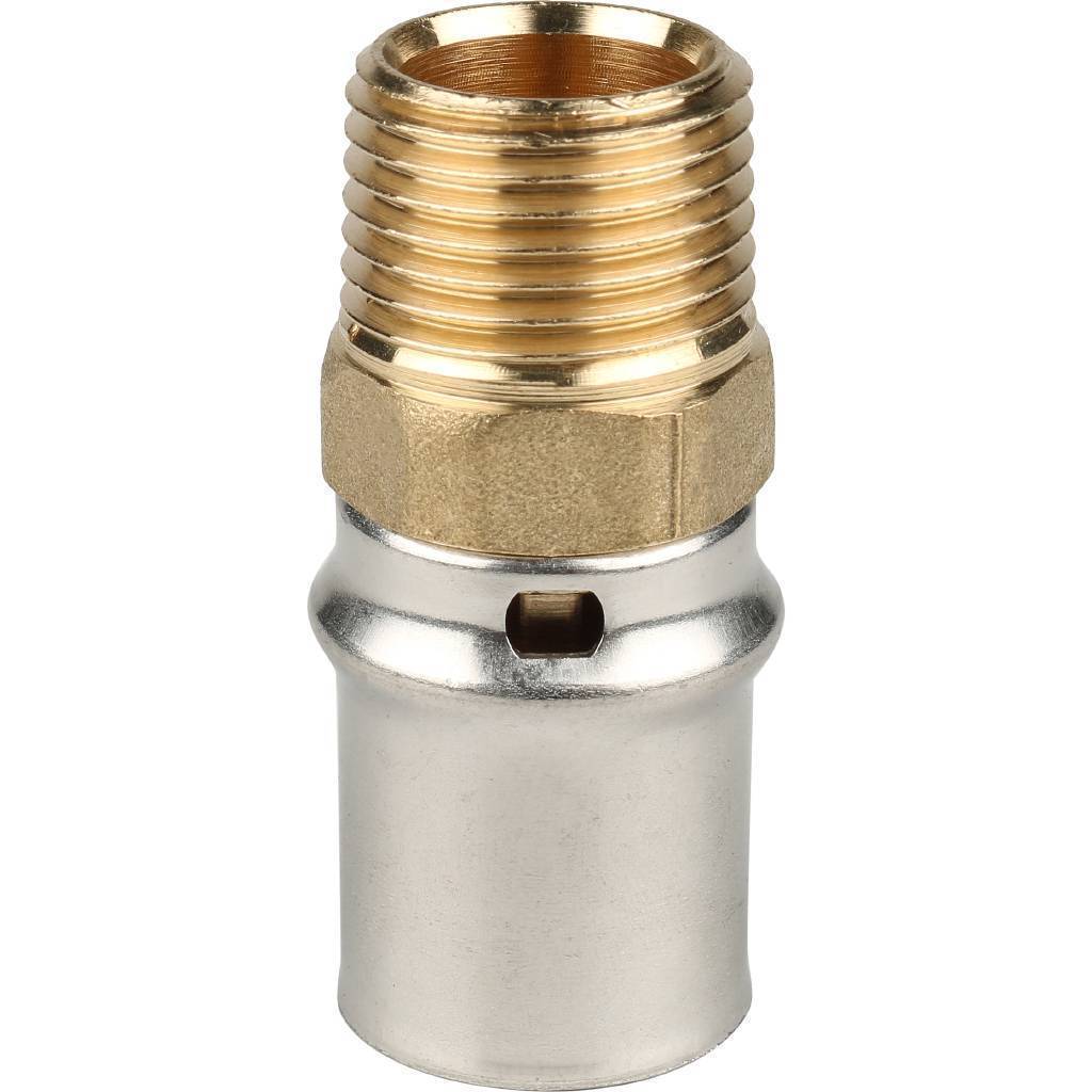 Купить SFP-0001-001220 STOUT   Переходник с наружной резьбой 1/2"х20 для металлопластиковых труб прессовой STOUT по лучшей цене с доставкой - интернет-магазин Прогрессивные решения