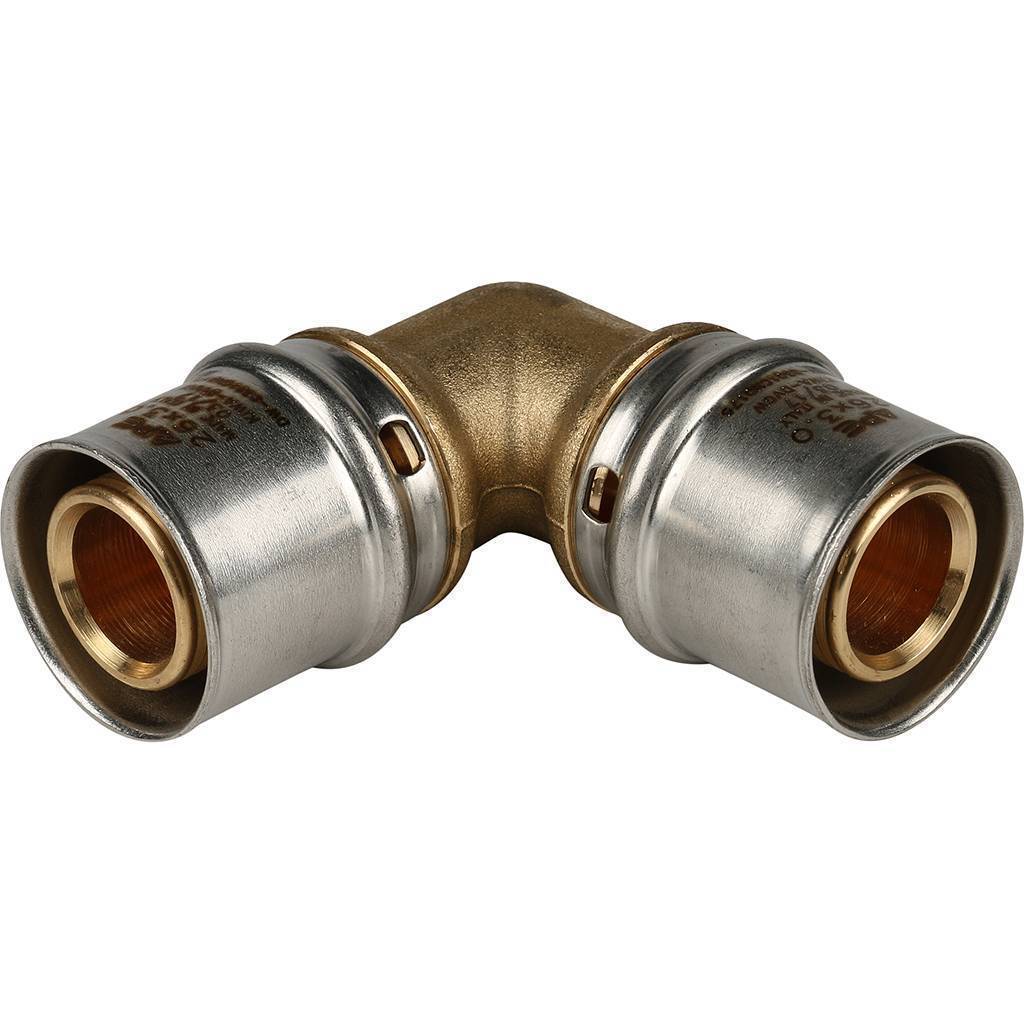 Купить SFP-0009-002626 STOUT   Угольник  90° 26х26 для металлопластиковых труб прессовой STOUT по лучшей цене с доставкой - интернет-магазин Прогрессивные решения