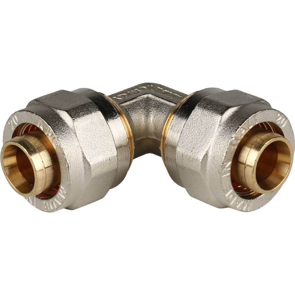 Купить SFS-0003-002020 STOUT   Угольник  90° 20х20 для металлопластиковых труб винтовой STOUT по лучшей цене с доставкой - интернет-магазин Прогрессивные решения