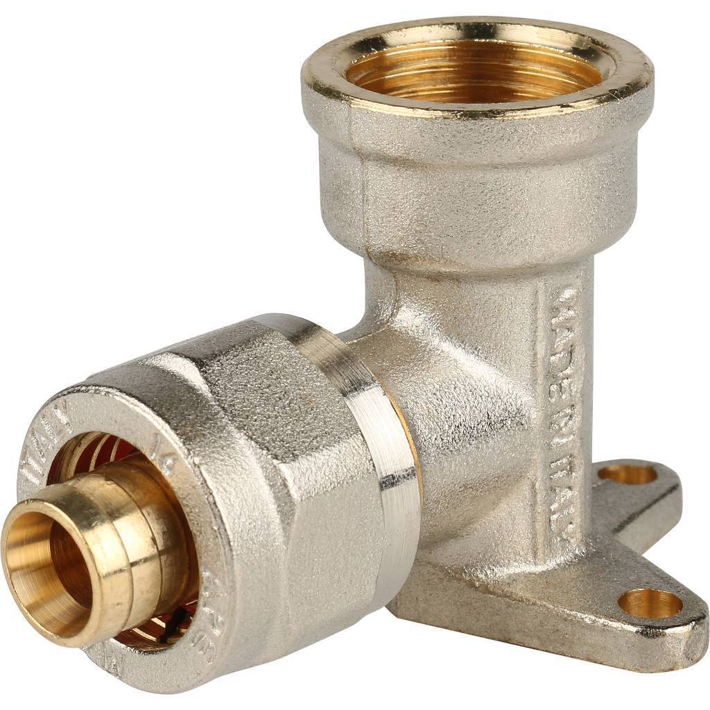 Купить SFS-0008-001216 STOUT   Угольник настенный с креплением 1/2"х16 для металлопластиковых труб винтовой STOUT по лучшей цене с доставкой - интернет-магазин Прогрессивные решения