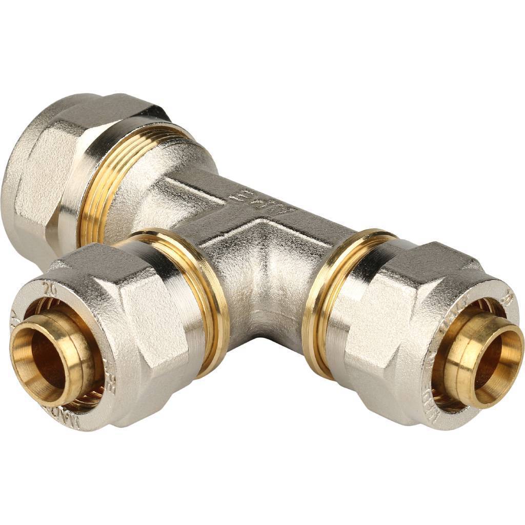 Купить SFS-0010-262020 STOUT   Тройник переходной 26х20х20 для металлопластиковых труб винтовой STOUT по лучшей цене с доставкой - интернет-магазин Прогрессивные решения