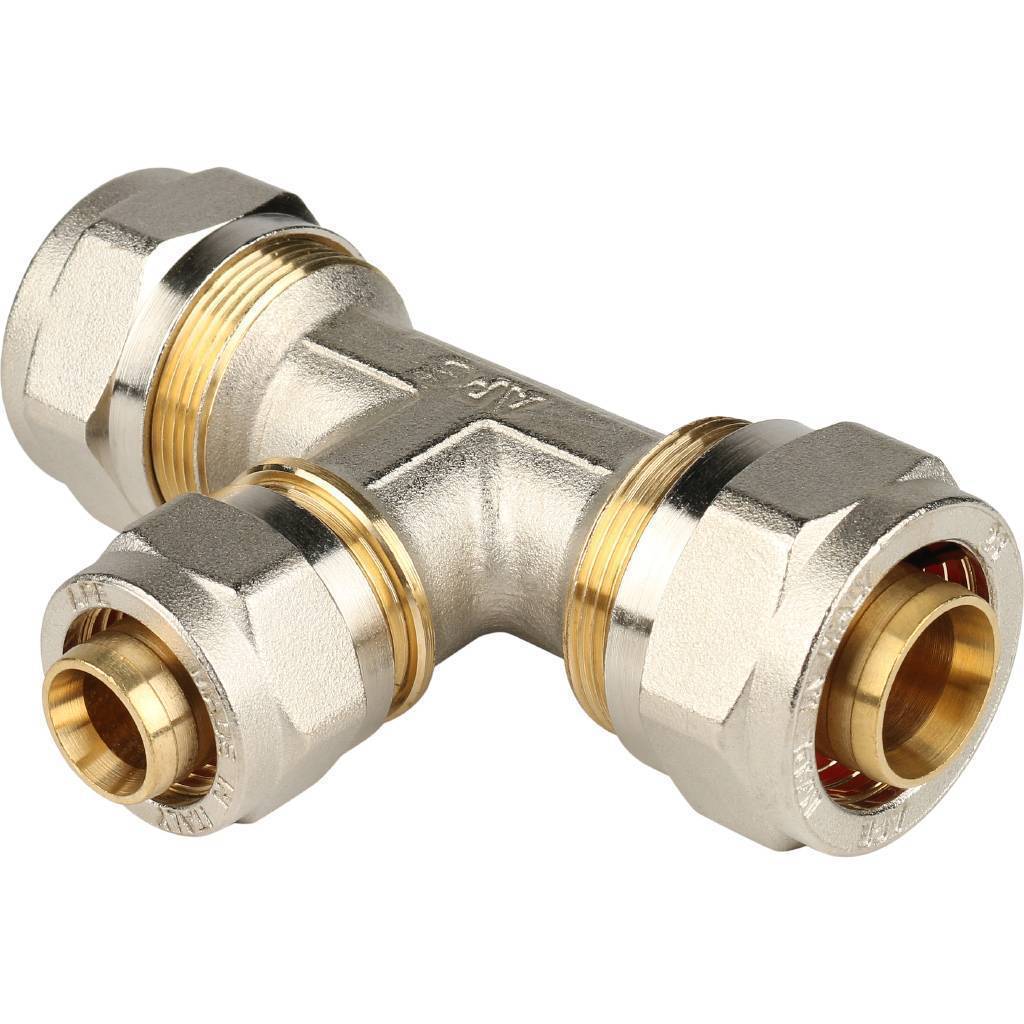 Купить SFS-0010-262026 STOUT   Тройник переходной 26х20х26 для металлопластиковых труб винтовой STOUT по лучшей цене с доставкой - интернет-магазин Прогрессивные решения