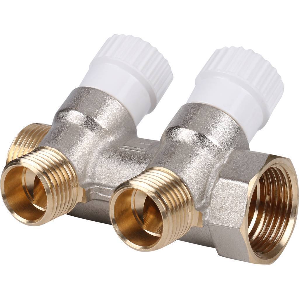 Купить SMB 6851 341202 STOUT  Коллектор распределительный 3/4", 2 отвода 1/2" STOUT по лучшей цене с доставкой - интернет-магазин Прогрессивные решения