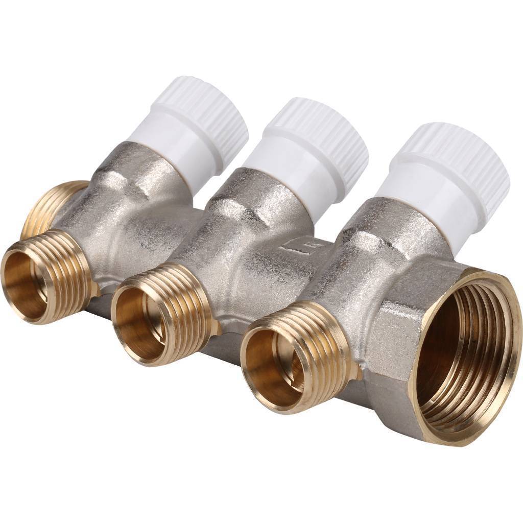 Купить SMB 6851 011203 STOUT  Коллектор распределительный 1", 3 отвода 1/2" STOUT по лучшей цене с доставкой - интернет-магазин Прогрессивные решения