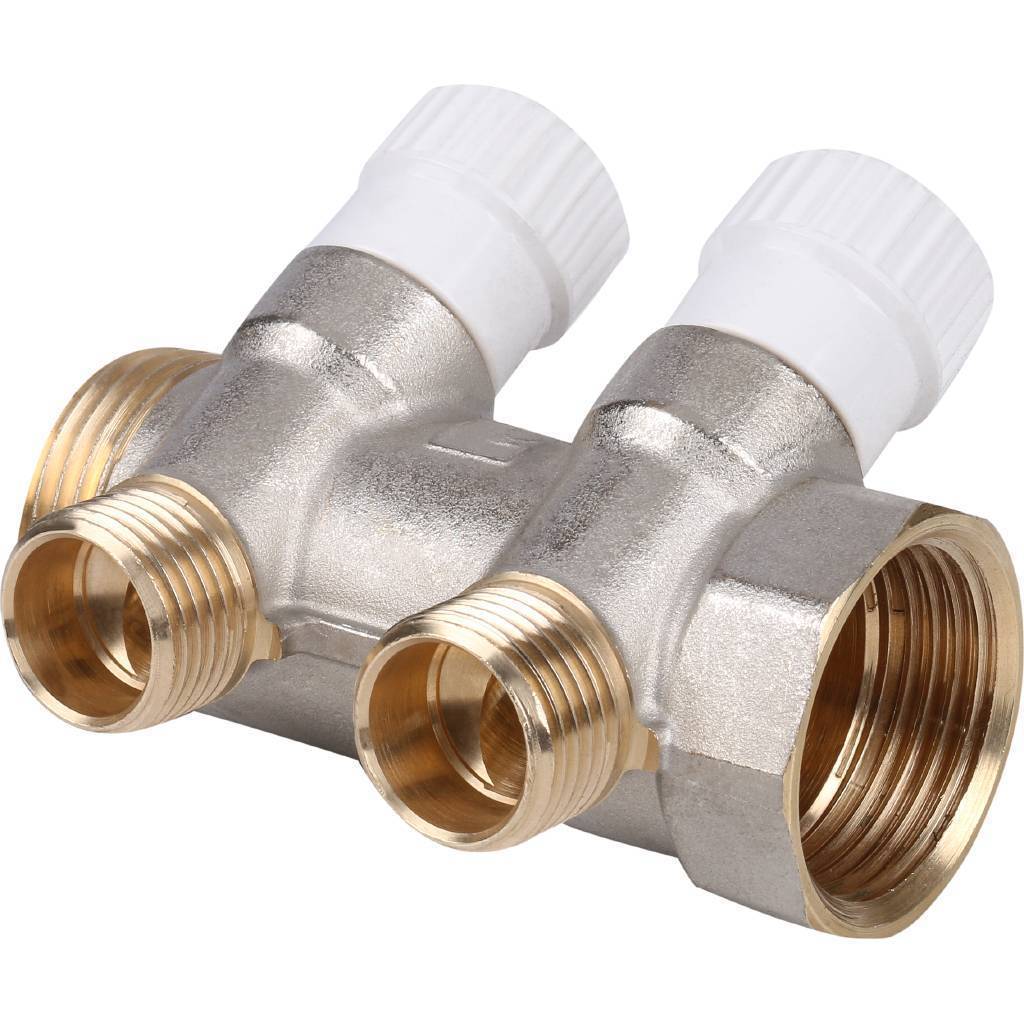 Купить SMB 6851 011202 STOUT  Коллектор распределительный 1", 2 отвода 1/2" STOUT по лучшей цене с доставкой - интернет-магазин Прогрессивные решения