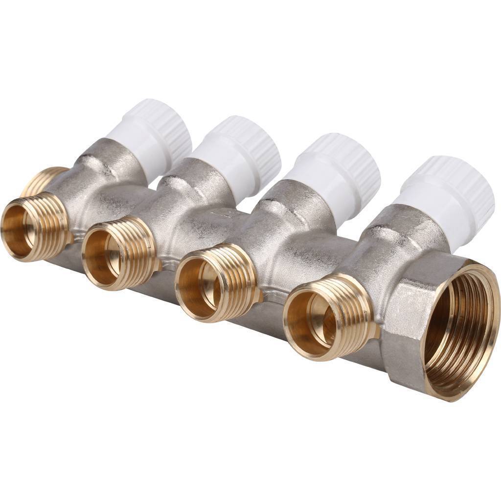 Купить SMB 6851 011204 STOUT  Коллектор распределительный 1", 4 отвода 1/2" STOUT по лучшей цене с доставкой - интернет-магазин Прогрессивные решения