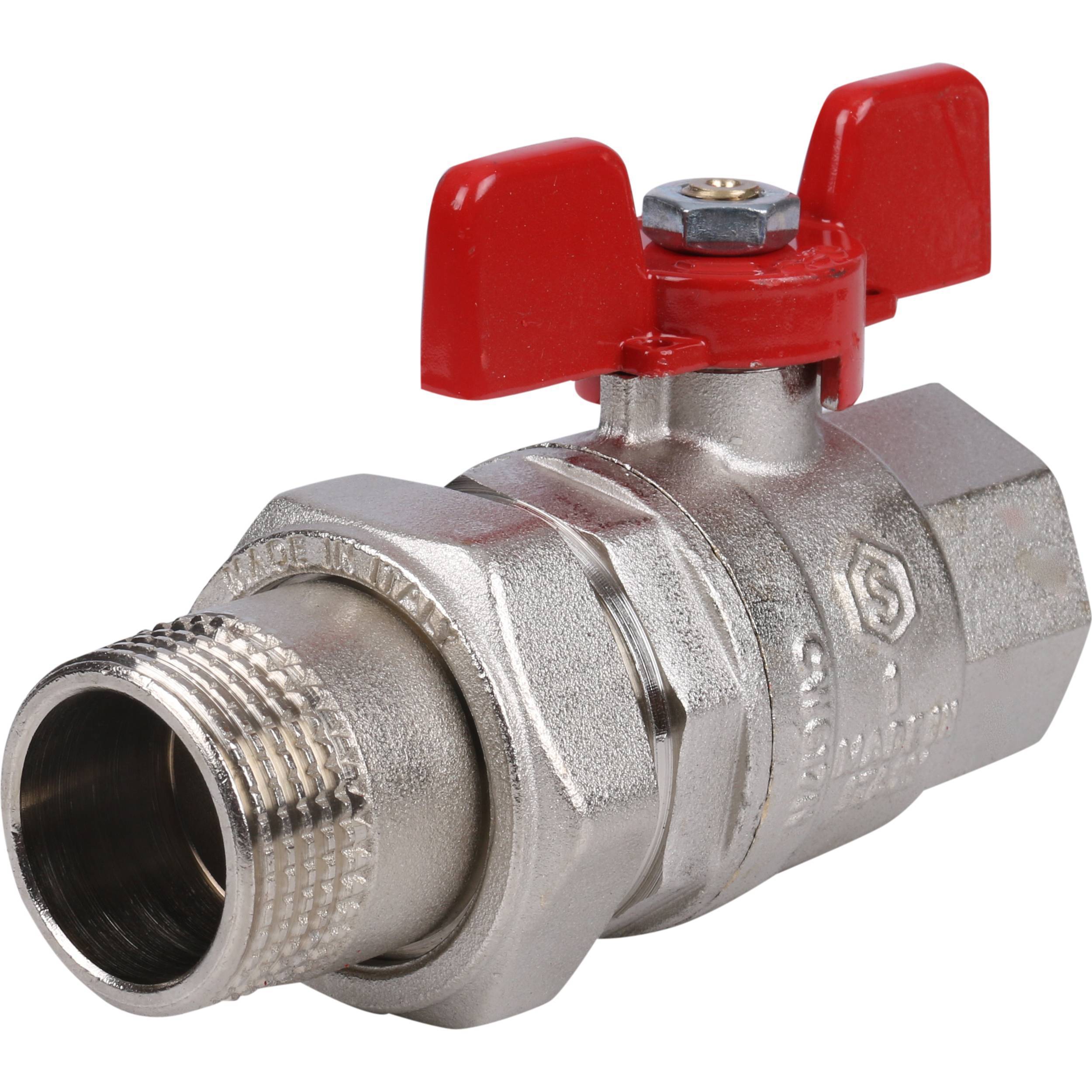 Купить SVB-1007-000025 STOUT  Кран шаровой полнопроходной с "американкой", ВР/НР, ручка бабочка 1 (EPDM) STOUT по лучшей цене с доставкой - интернет-магазин Прогрессивные решения