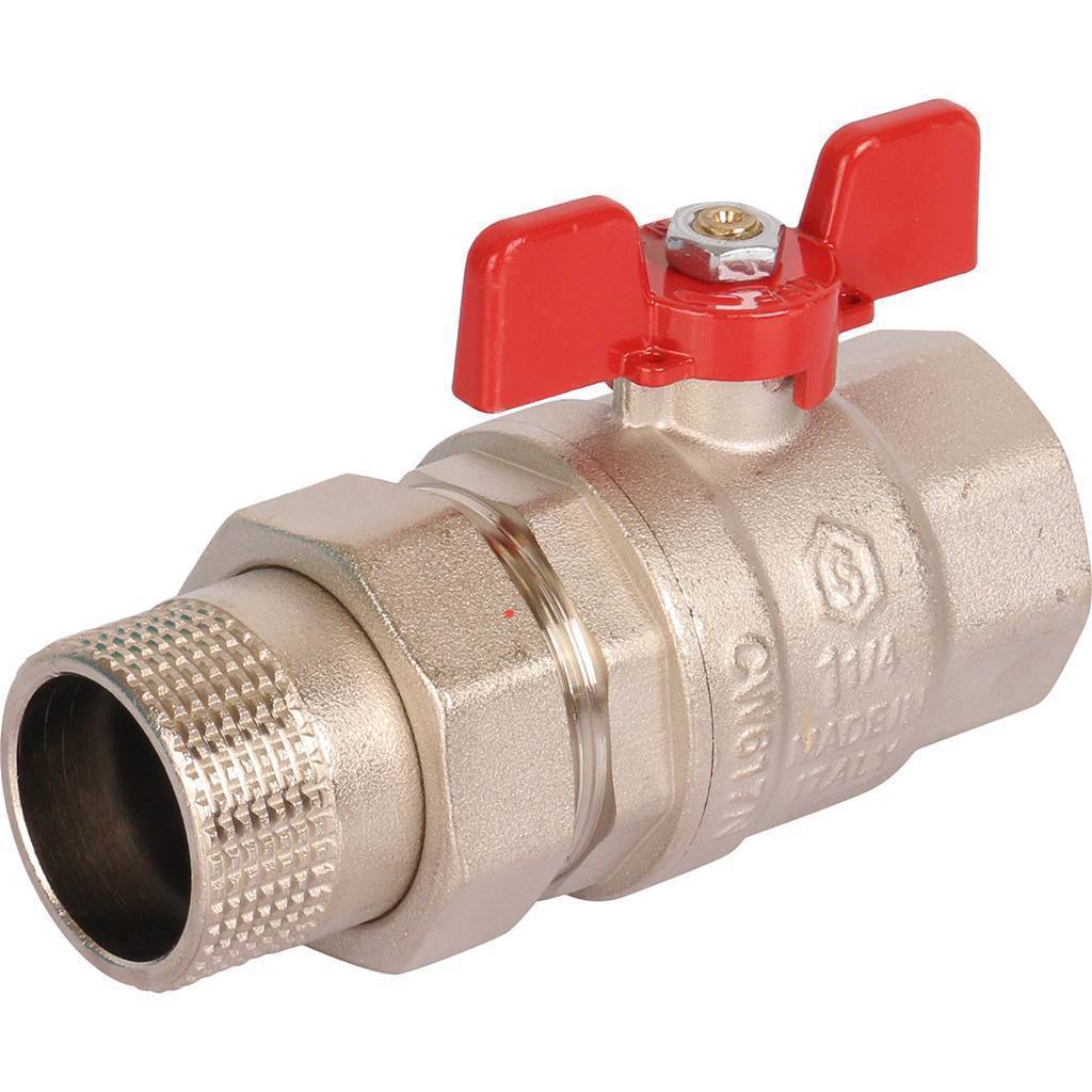 Купить SVB-1007-000032 STOUT  Кран шаровой полнопроходной с "американкой", ВР/НР, ручка бабочка 1 1/4 (EPDM) STOUT по лучшей цене с доставкой - интернет-магазин Прогрессивные решения