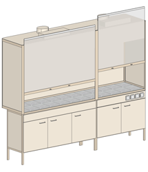 Купить Лабораторный шкаф вытяжной профильный ШВ-104Н TORNADO-LAB по лучшей цене с доставкой - интернет-магазин Прогрессивные решения