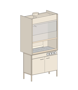 Купить Лабораторный шкаф вытяжной профильный ШВ-201НОО TORNADO-LAB по лучшей цене с доставкой - интернет-магазин Прогрессивные решения