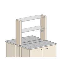 Купить Полки настольные для островных комплектов ПСО-1 TORNADO-LAB по лучшей цене с доставкой - интернет-магазин Прогрессивные решения