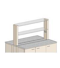 Купить Полки настольные для островных комплектов ПСО-2 TORNADO-LAB по лучшей цене с доставкой - интернет-магазин Прогрессивные решения