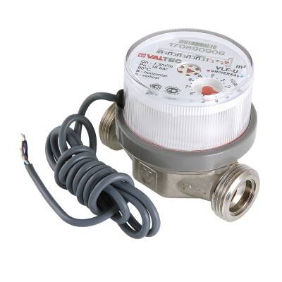 Купить Водосчетчик универсальный с импульсным выходом (новый) без сгонов VALTEC по лучшей цене с доставкой - интернет-магазин Прогрессивные решения