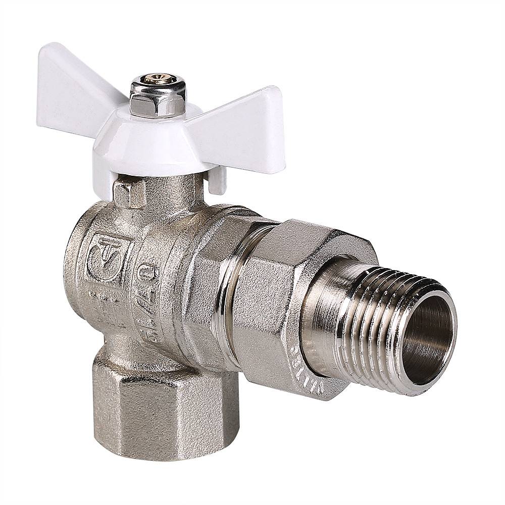 Купить Кран шаровой VALTEC BASE угловой с полусгоном и белой ручкой VALTEC по лучшей цене с доставкой - интернет-магазин Прогрессивные решения