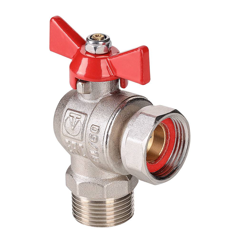 Купить Кран шаровой угловой с накидной гайкой и наружной резьбой (короткий) VALTEC по лучшей цене с доставкой - интернет-магазин Прогрессивные решения