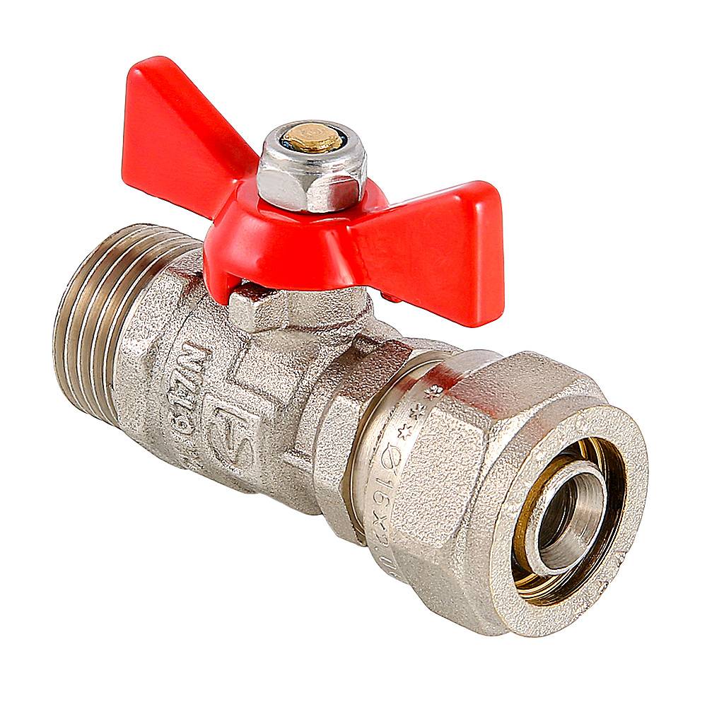 Купить Кран шаровой с обжимным соединением и наружной резьбой VALTEC по лучшей цене с доставкой - интернет-магазин Прогрессивные решения