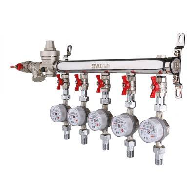 Купить Узел этажный распределительный для систем водоснабжения с редуктором VALTEC по лучшей цене с доставкой - интернет-магазин Прогрессивные решения