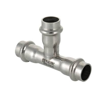 Купить Фитинг из нержавеющей стали – пресс-тройник VALTEC по лучшей цене с доставкой - интернет-магазин Прогрессивные решения