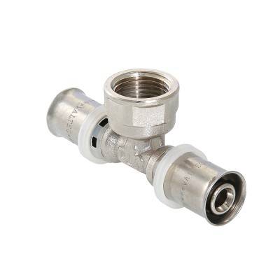 Купить Пресс-фитинг – тройник с переходом на внутреннюю резьбу VALTEC по лучшей цене с доставкой - интернет-магазин Прогрессивные решения