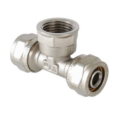 Купить Фитинг обжимной – тройник с переходом на внутреннюю резьбу VALTEC по лучшей цене с доставкой - интернет-магазин Прогрессивные решения