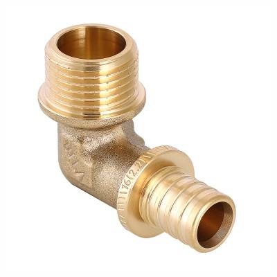 Купить Фитинг аксиальный – угольник надвижной  с переходом на наружную резьбу VALTEC по лучшей цене с доставкой - интернет-магазин Прогрессивные решения