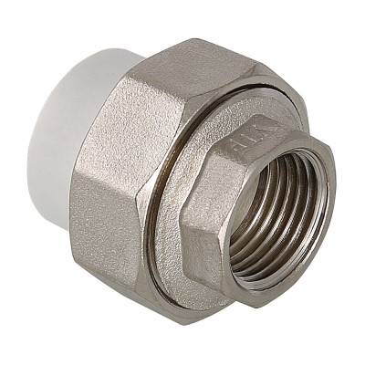 Купить Фитинг разъемный полипропиленовый с переходом на внутреннюю резьбу VALTEC по лучшей цене с доставкой - интернет-магазин Прогрессивные решения