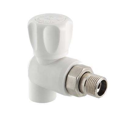 Купить Кран шаровой полипропиленовый со сгоном угловой VALTEC по лучшей цене с доставкой - интернет-магазин Прогрессивные решения