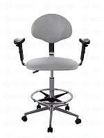 Купить Кресло высокое медицинское для лечебных учреждений с подлокотниками КР12-В/П (обивка) INMEDIX  по лучшей цене с доставкой - интернет-магазин Прогрессивные решения